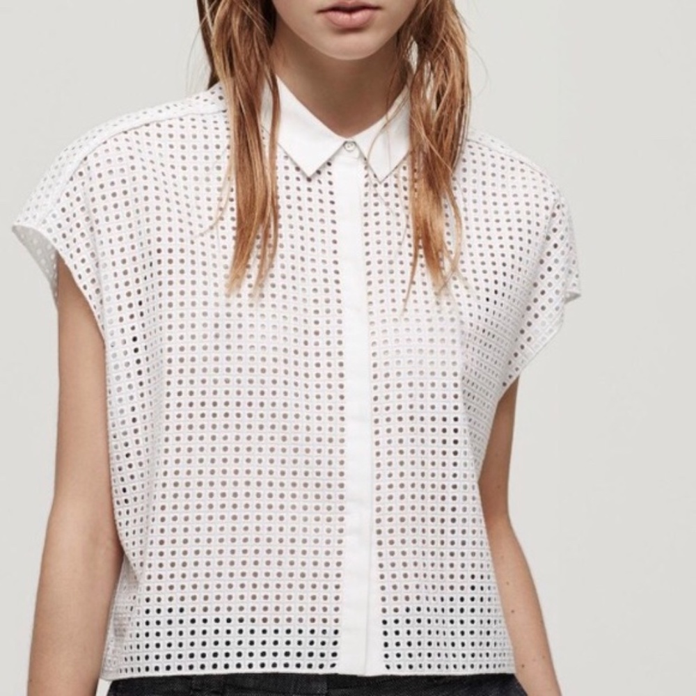 Rag & Bone Lakewood Eyelet Top